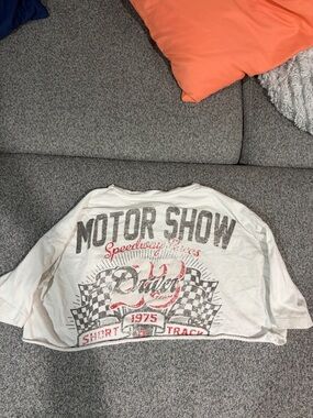 White GARAGE Motor Show Graphic short-Sleeve Tee